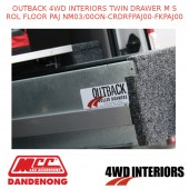 OUTBACK 4WD INTERIORS TWIN DRAWER M S ROL FLOOR PAJ NM03/00ON-CRDRFPAJ00-FKPAJ00